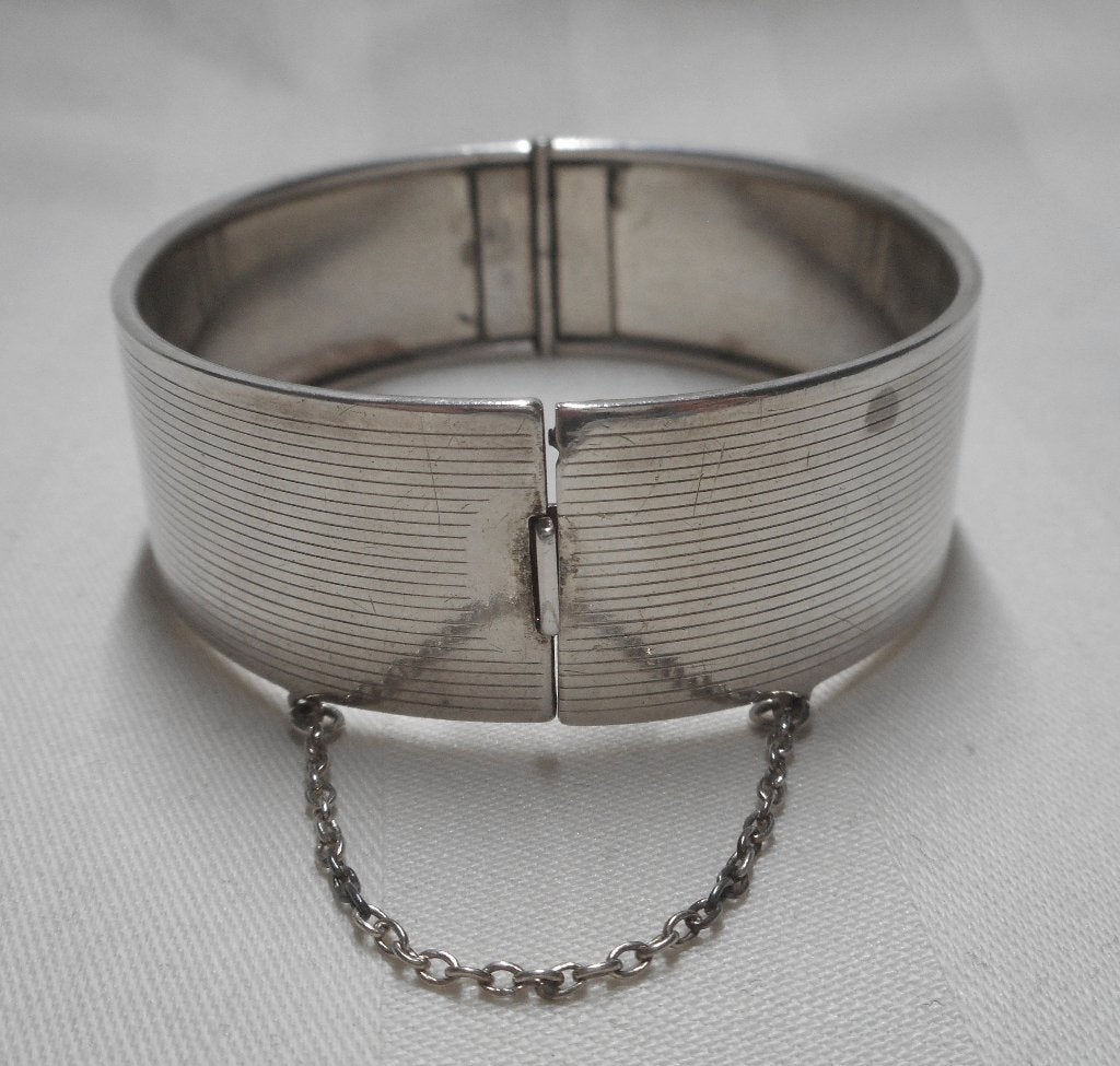 Zilveren antieke royale armband met scharnier nr.1791, Verzenden, Zilver, Armband
