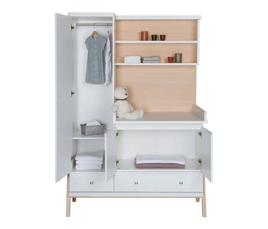 Witte commode en kast in 1 voor een babykamer, Ophalen, Gebruikt, 50 tot 70 cm, 105 cm of meer