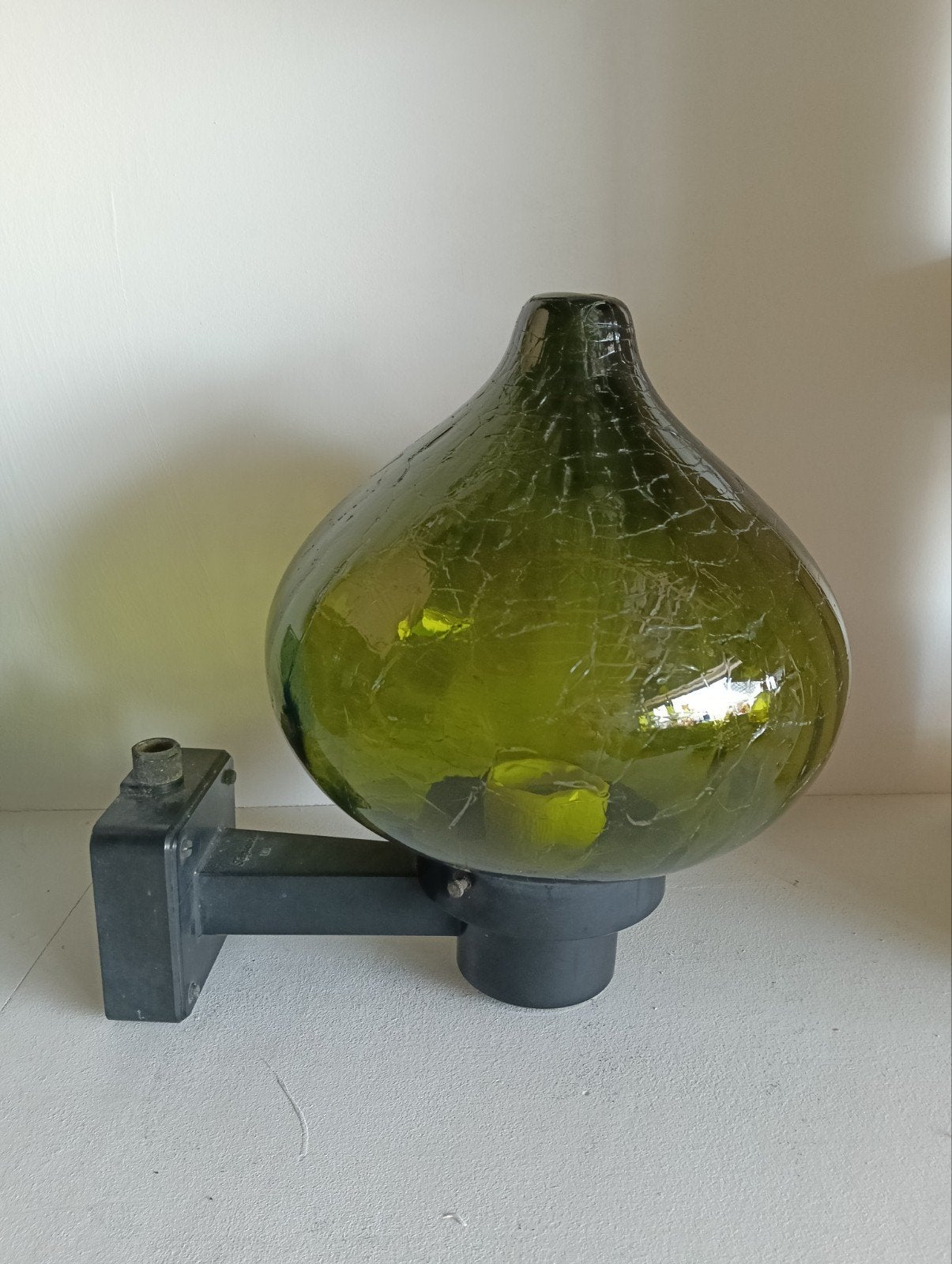 Scandinavische groene glazen lamp - vintage look, Ophalen of Verzenden, Geen, Geen, Geen