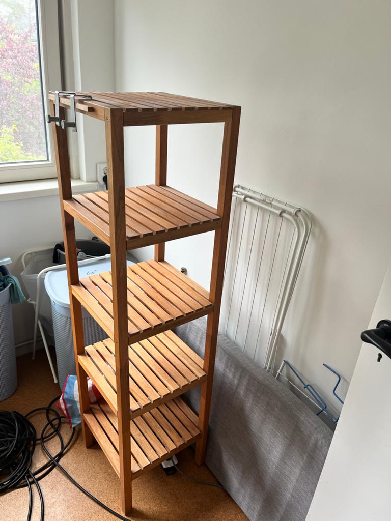 IKEA Molger Badkamer Kastje - Handdoekenrek Hout, Ophalen of Verzenden, Gebruikt, Bruin, Handdoekenrek