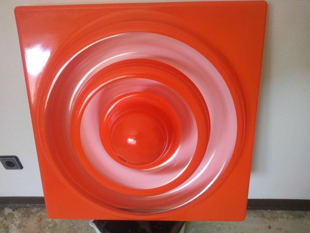 Verner Panton Ring Wall Lamp in  Rood 1969, Ophalen, Gebruikt, Kunststof, Verner Panton Ring Wall Lamp in  Root 1963 vintage