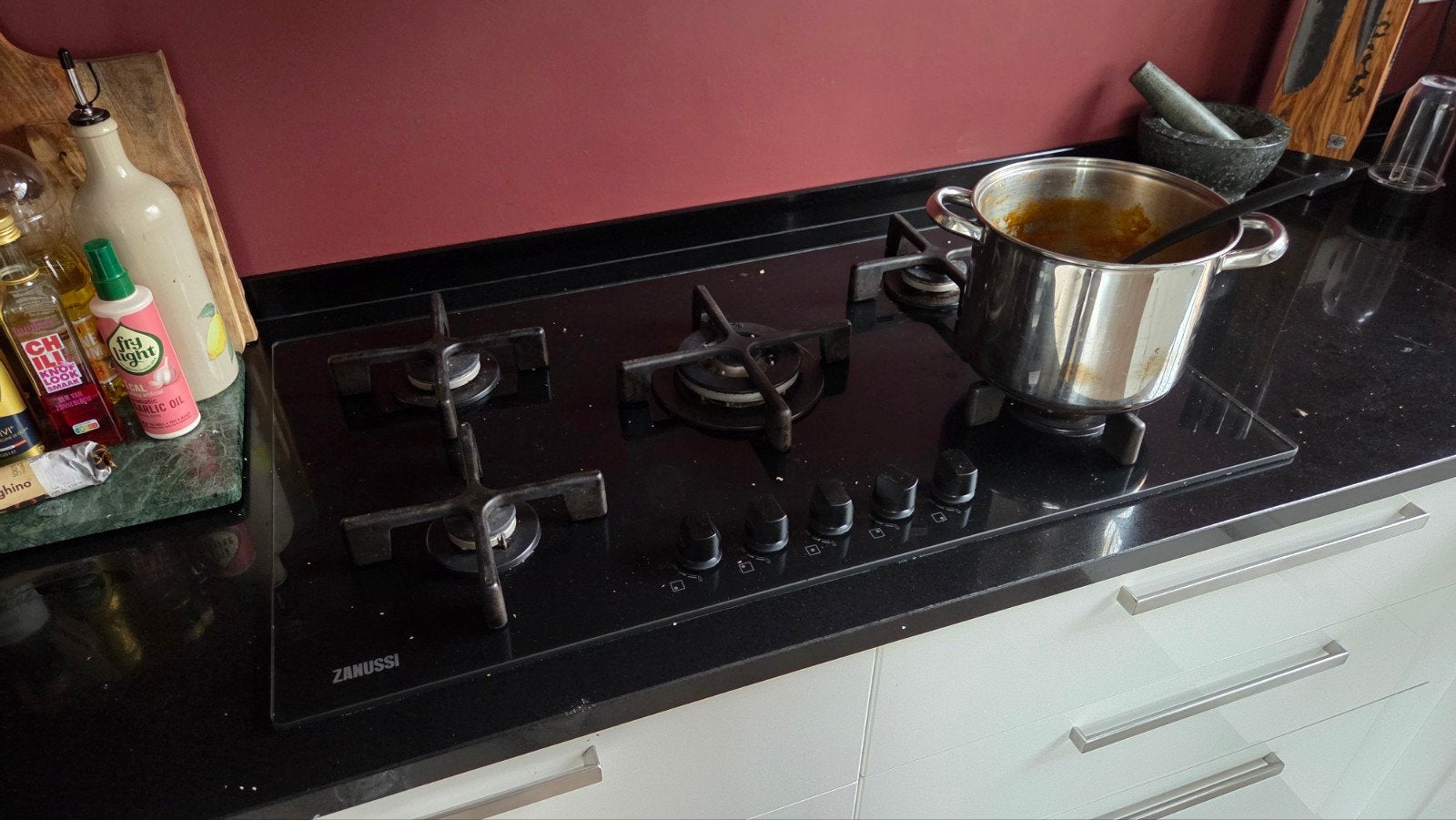 Zanussi Inbouw Gasfornuis - 5 Kookzones, Witgoed en Apparatuur, Ophalen, Gebruikt, Inbouw, Gas