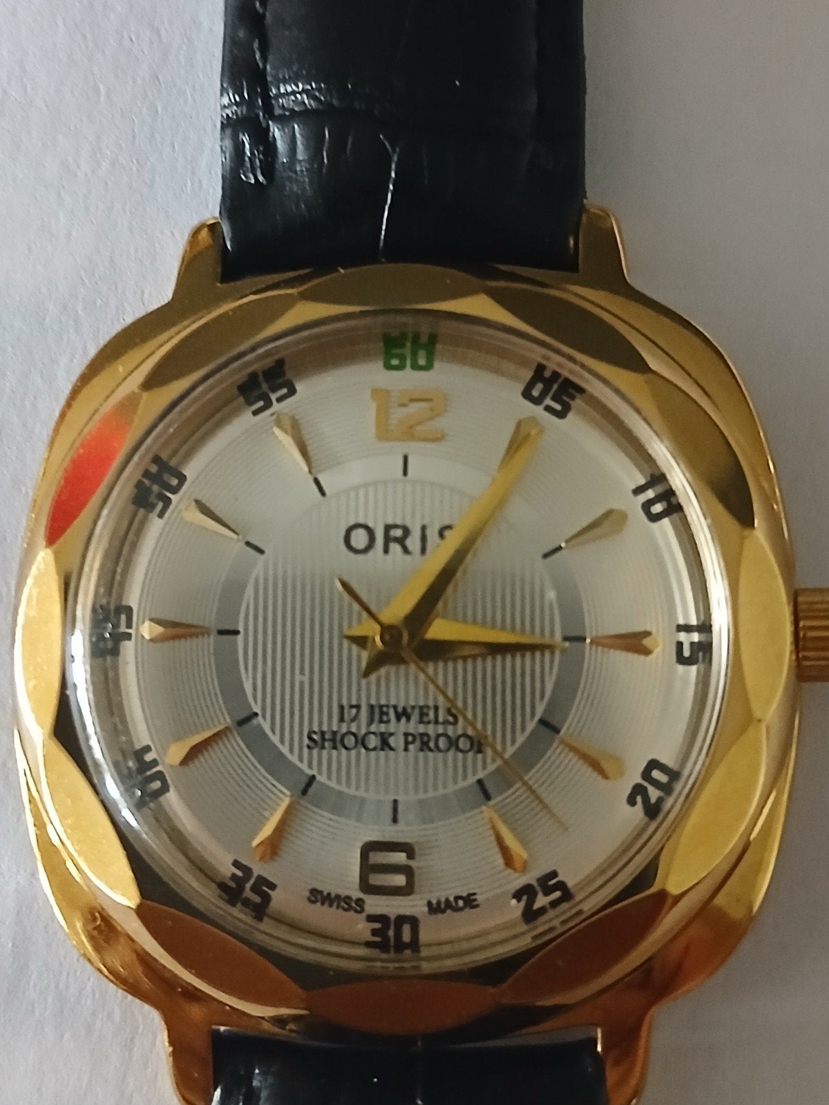 Oris Polshorloge - Verguld, 17 Jewels, Schokbestendig, Ophalen of Verzenden, Staal, Overige merken