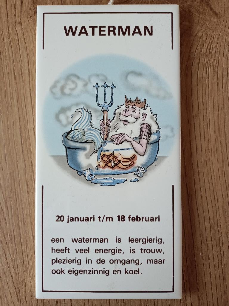 tegeltje sterrenbeeld spreukje waterman, Ophalen of Verzenden