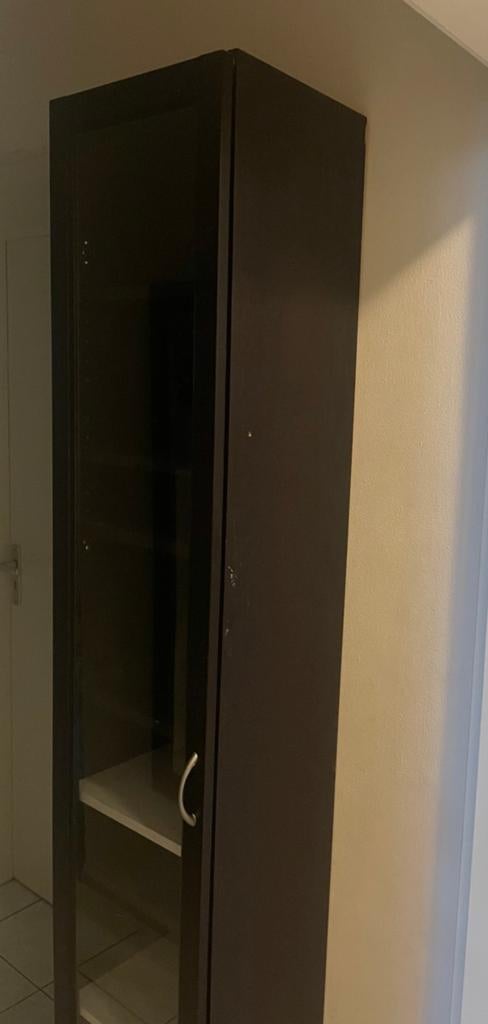 Hoge badkamerkast Bruin ikea, Ophalen, Gebruikt, Bruin