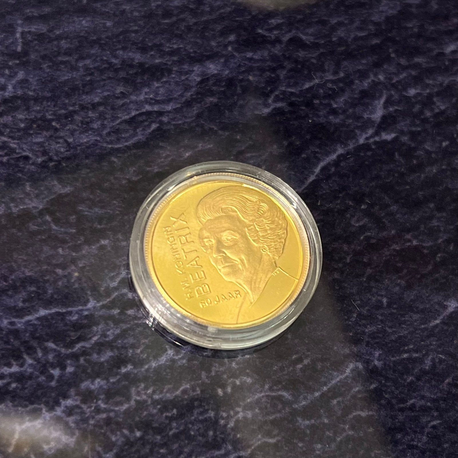 Gouden munt gouden herdenkingspenning munt 24k, Ophalen of Verzenden, Goud