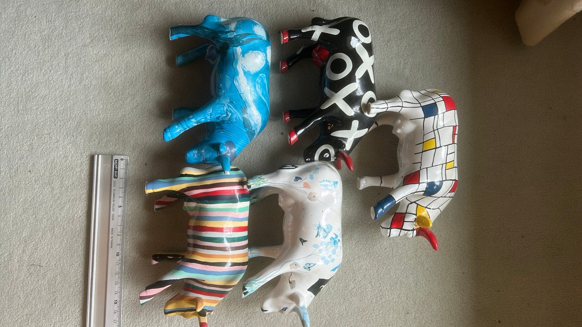 5 x Cowparade koeien  16 cm, Ophalen of Verzenden