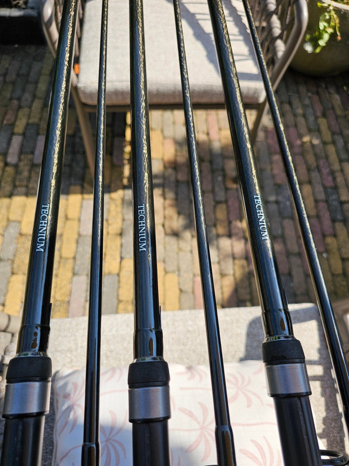 3 x Shimano Technium, 13ft., 3 lbs., Watersport en Boten, Hengelsport | Karpervissen, Ophalen, Zo goed als nieuw, Werphengel