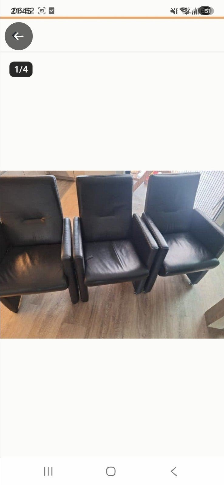 6 eetkamerstoelen, Ophalen, Gebruikt, 50 tot 75 cm