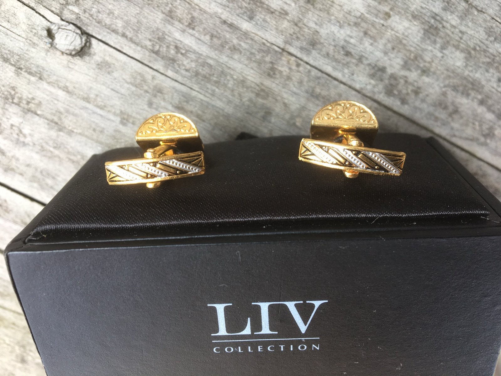 Liv Collection goudkleurig met parelmoer en zwart, Ophalen of Verzenden, Zo goed als nieuw, Overige materialen