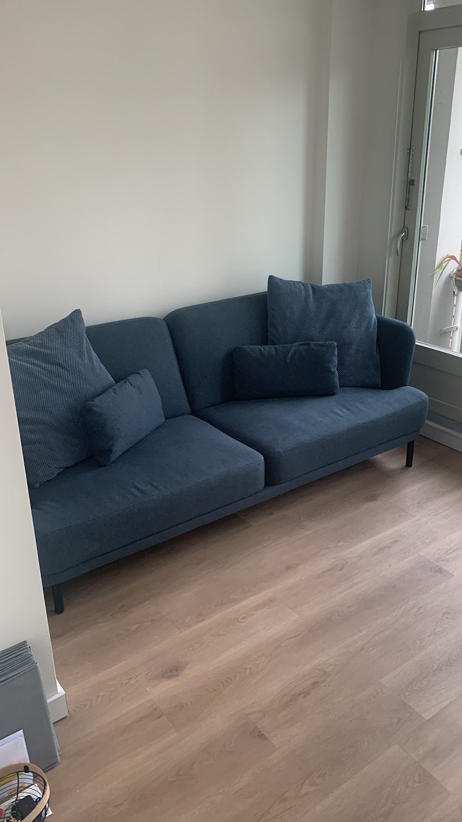 Blue fold-back sofa bed, Huis en Inrichting, Slaapkamer | Slaapbanken, Ophalen, Gebruikt, Blauw, Tweepersoons