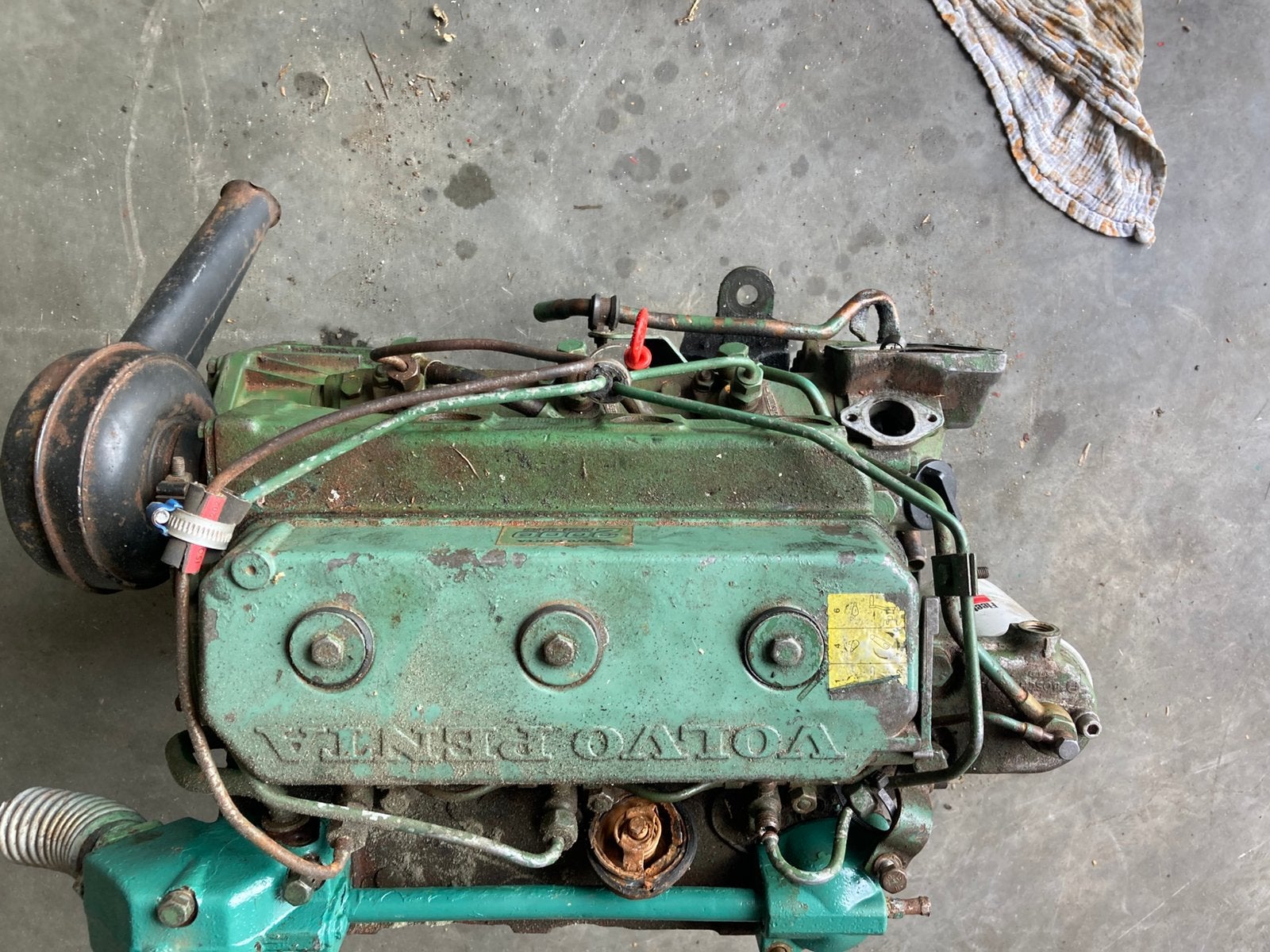 Volvo penta 2003 sloopblok, Ophalen, Motor en Techniek