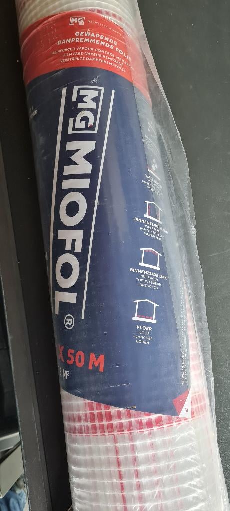 dampremmende folie Miofol 75 m2, Overige materialen, Nieuw, 15 m² of meer, Ophalen