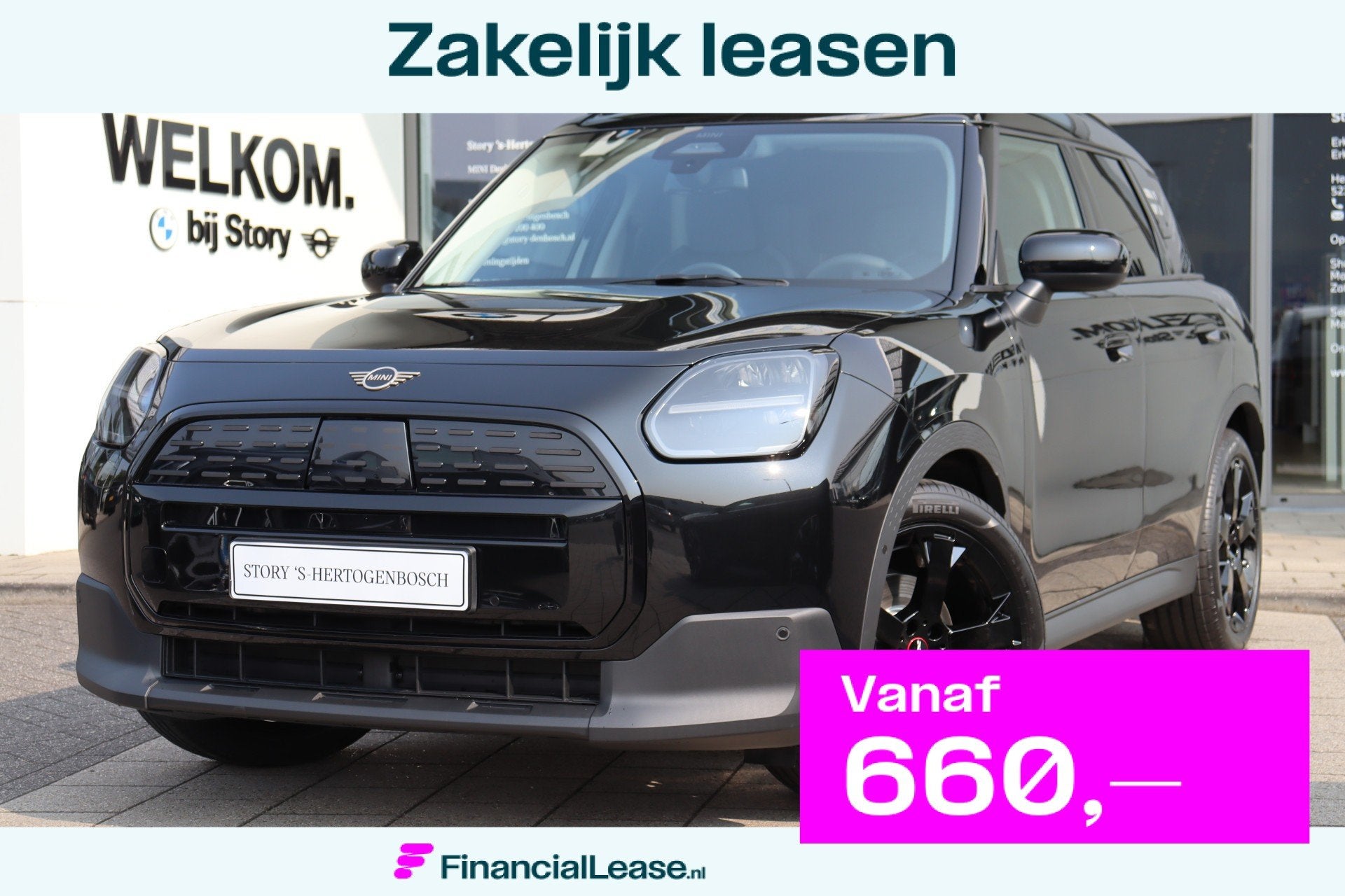 MINI Countryman E / Classic / Pakket XS / 19" John Cooper Wo, Stof, Zwart, Countryman, Zwart