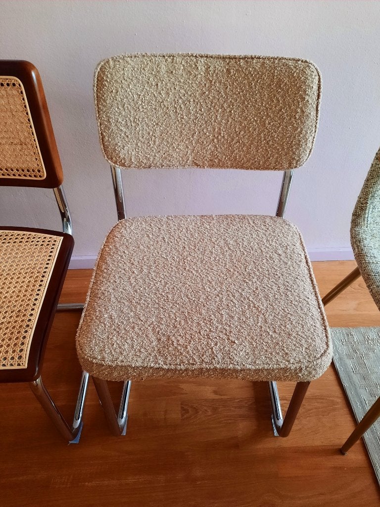 Kwantum Buisframe Stoel Lombardije teddy beige, Huis en Inrichting, Ophalen, Nieuw, Metaal, Eén