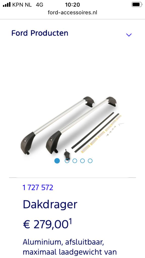 Originele Ford Focus dakdragers - Aluminium, afsluitbaar, Auto diversen, Dakdragers, Gebruikt, Ophalen of Verzenden