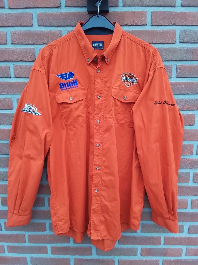 Blouse met Harley Davidson patches, maat XXL, Motoren, Kleding | Motorkleding, Ophalen of Verzenden, Tweedehands, Heren
