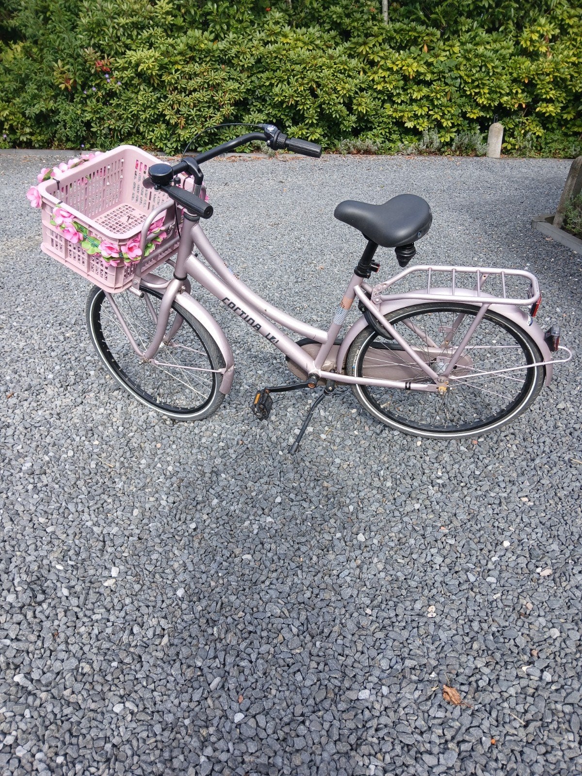 Cortina U4 Damesfiets - Lichtroze met mand en 3 versn., Terugtraprem, Gebruikt, Versnellingen, 50 tot 53 cm