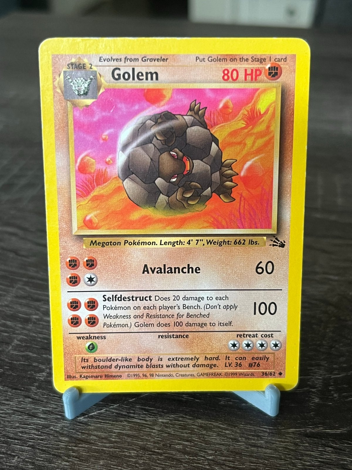 Golem (36/62) - Fossil - EX, Ophalen of Verzenden, Gebruikt, Losse kaart