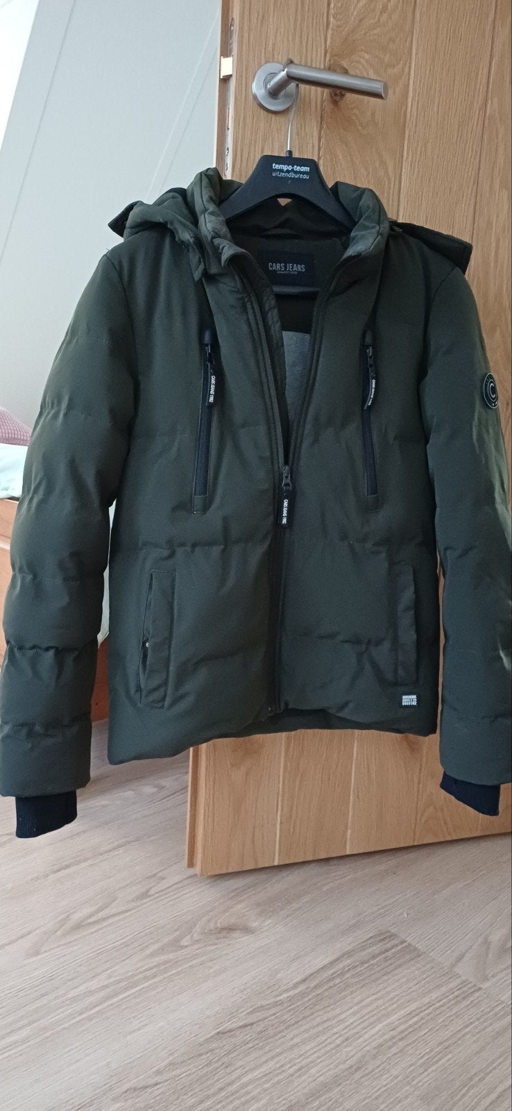 winterjas jongens maat 14, Overige maten, Zo goed als nieuw, Groen, Ophalen