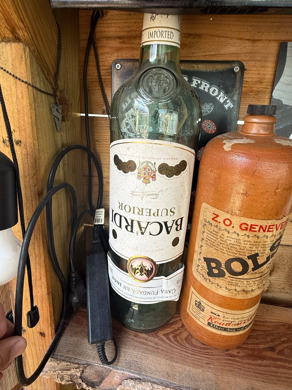 Grote lege Bacardi fles 3 liter, Ophalen of Verzenden