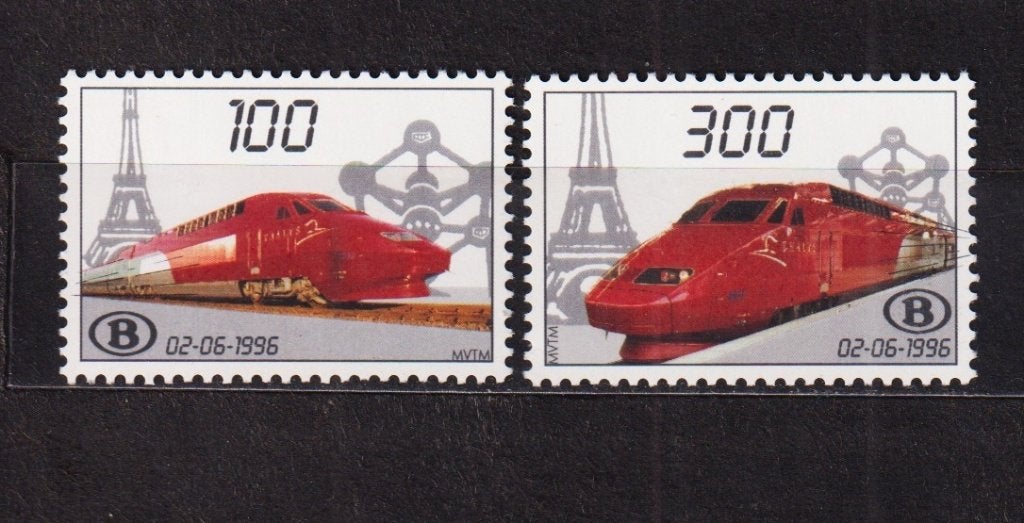 België Spoorwegvignetten 1996 TRV1-2 **, Ophalen, Postfris, Treinen, Postfris