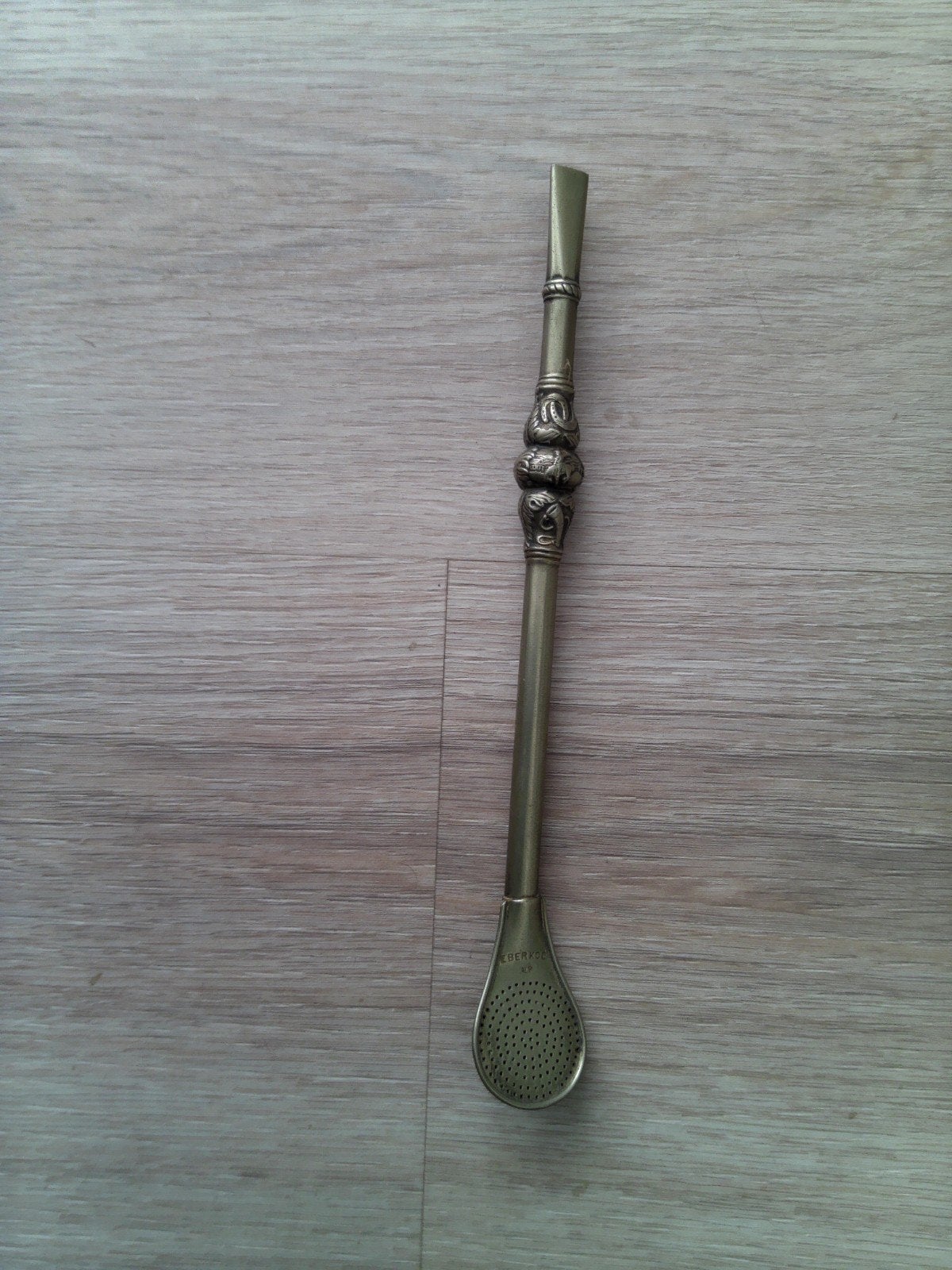 Vintage mate thee rietje (bombilla), zilverkleurig, Antiek en Kunst, Antiek | Bestek, Ophalen