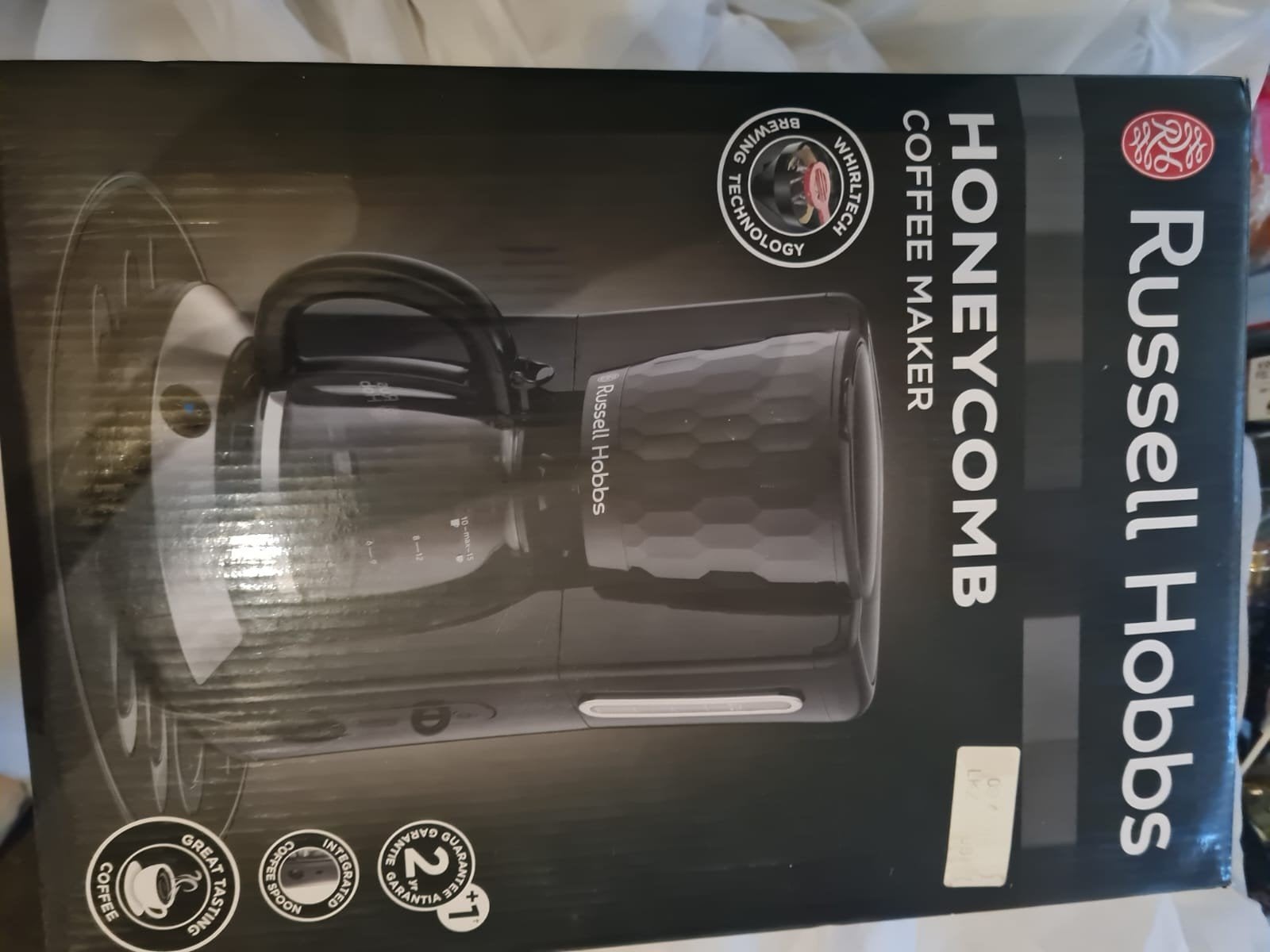 Russell Hobbs Honeycomb Koffiezetapparaat Zwart, Witgoed en Apparatuur, 10 kopjes of meer, Gemalen koffie, Ophalen of Verzenden