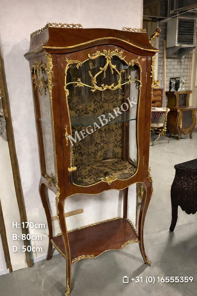 Vitrinekast henriette marie, Glas, 150 tot 200 cm, 25 tot 50 cm, 50 tot 100 cm