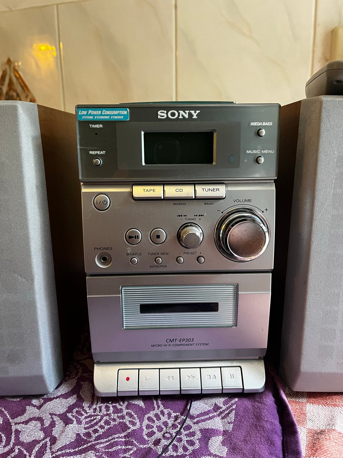 Vintage Sony CMT-EP303 Micro Hi-Fi Component Systeem, Ophalen, Gebruikt, Cassettedeck, Microset