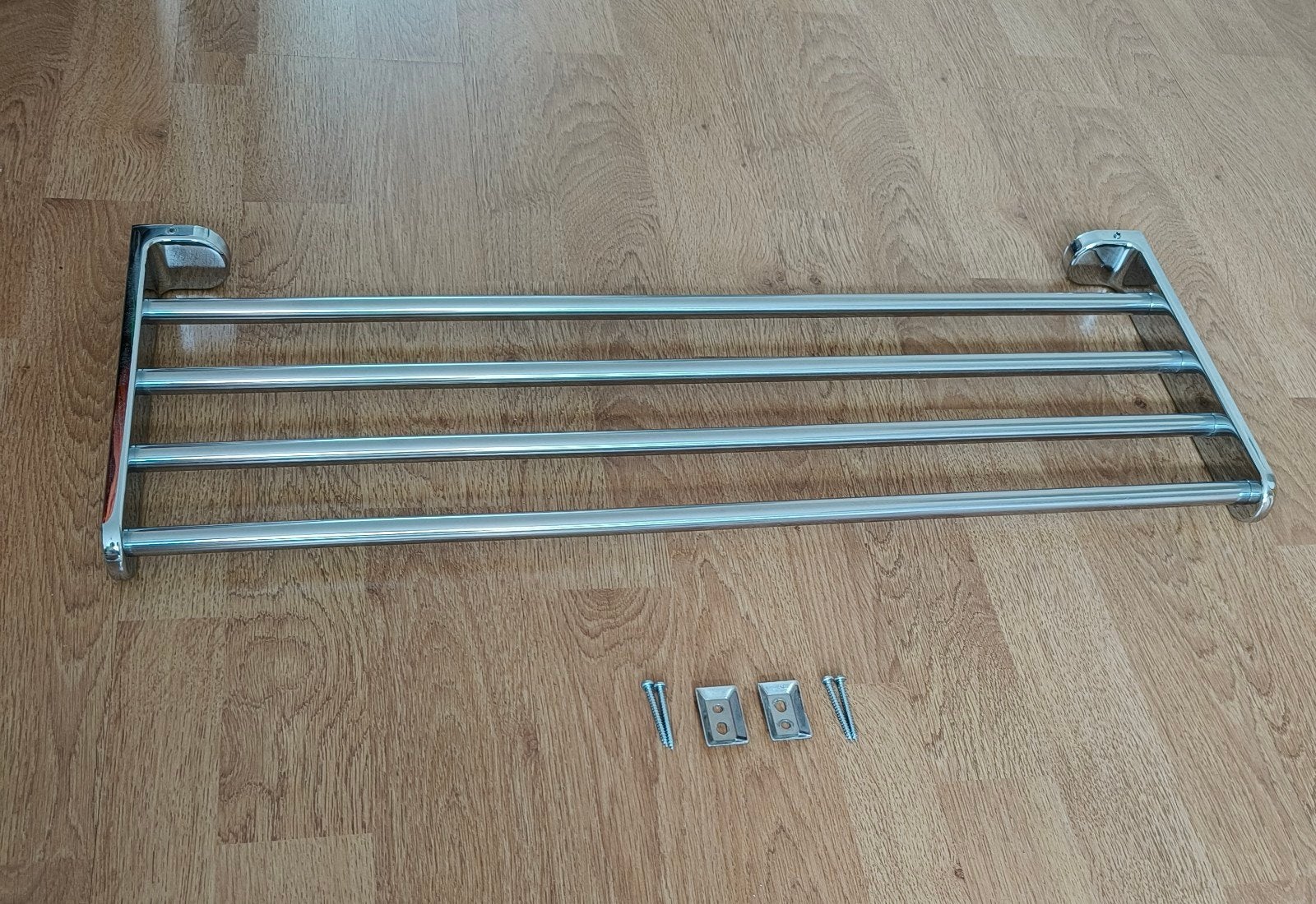IKEA KALKGRUND handdoekenrek / wandplank glanzend chroom, Huis en Inrichting, Badkamer | Badtextiel en Accessoires, Ophalen of Verzenden