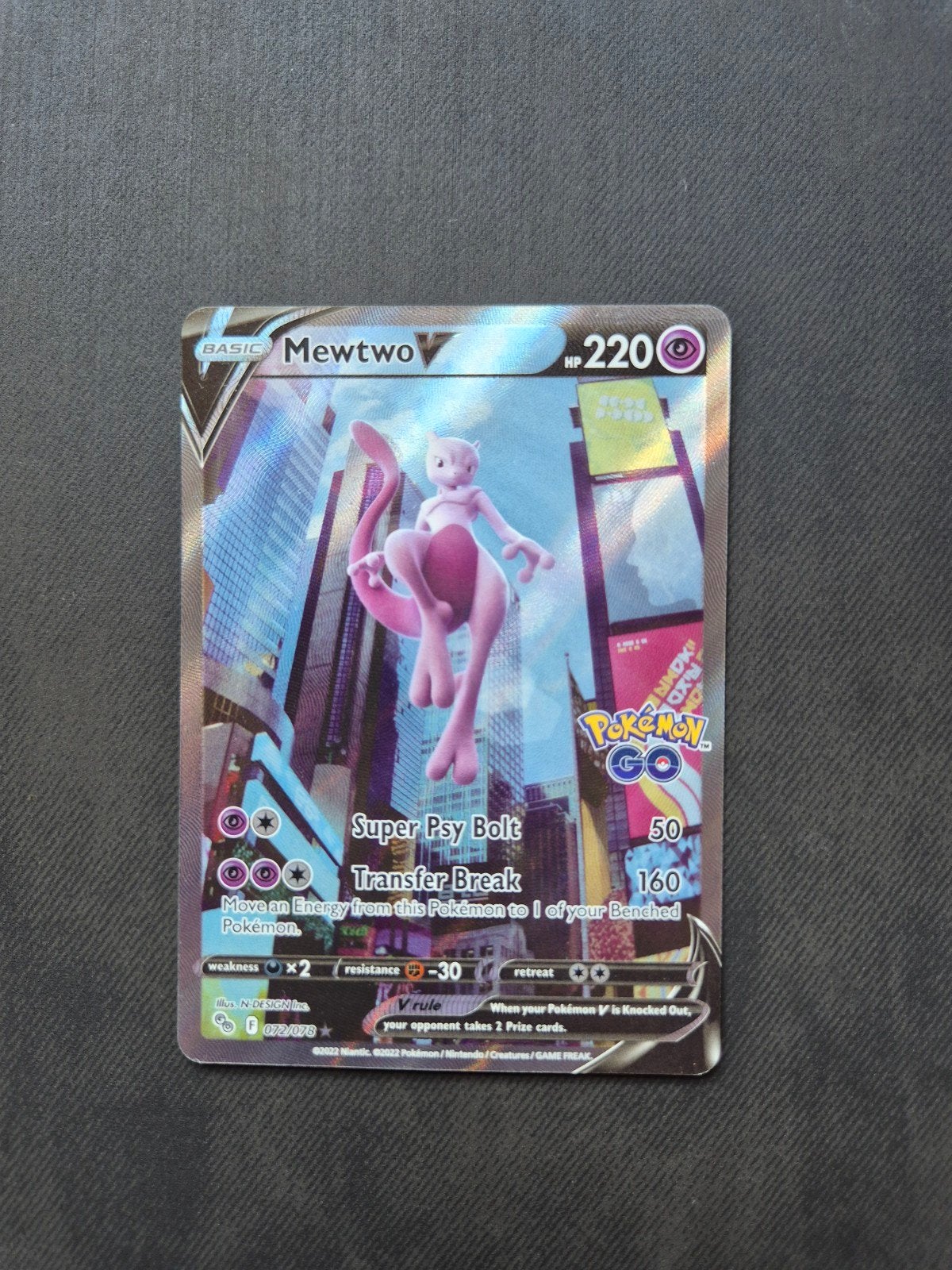 mewtwo v 072/078, Ophalen of Verzenden, Nieuw, Losse kaart