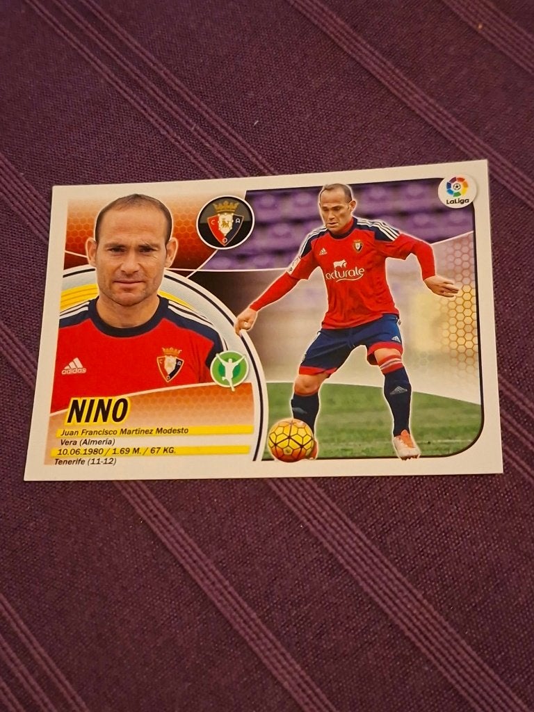 Panini/sticker : Nino / Osasuna / 2016-2017, Ophalen of Verzenden, Nieuw, Buitenlandse clubs, Poster, Plaatje of Sticker