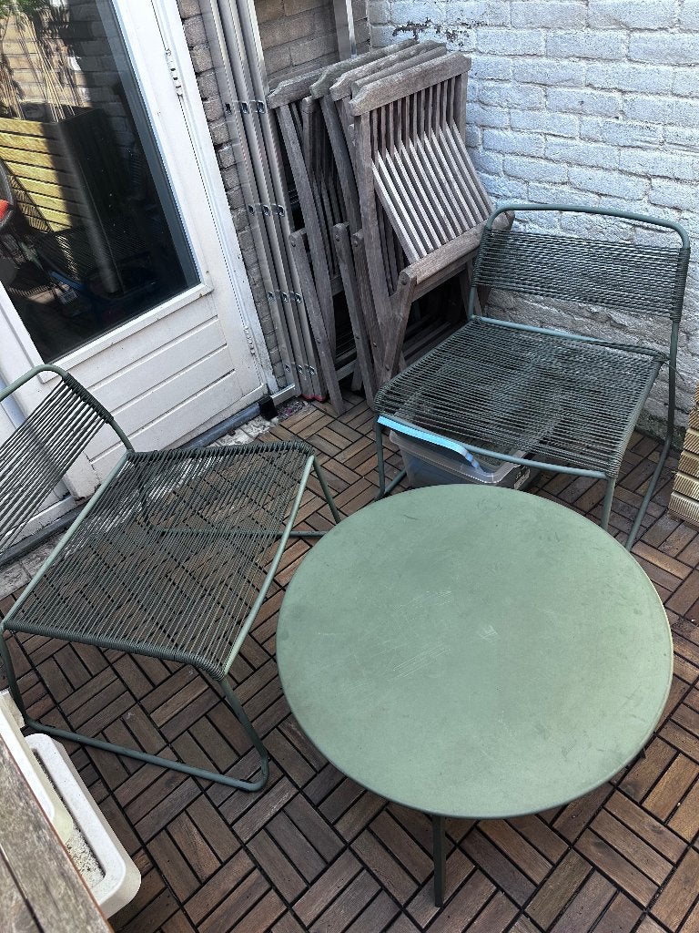 Tuinset, Tuin en Terras, Kunststof, Gebruikt, Bijzettafel, Tuinset