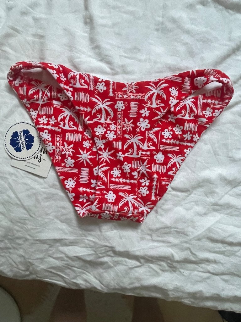 Minimal Full Coverage Bikini Bottom - Hula Hibiscus - Medium, Verzenden, Nieuw, Kulani Kinis, Bikini