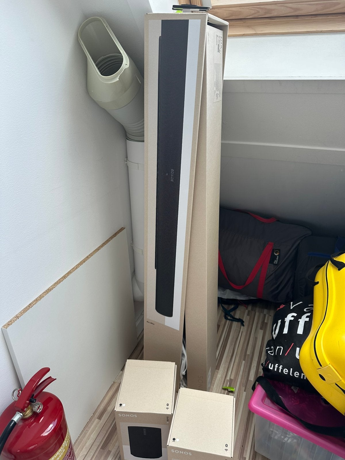 Doos van sonos arc ultra en sonos era 100 sl, Audio, Tv en Foto, Luidsprekers, Ophalen, Zo goed als nieuw, Overige typen, Sonos