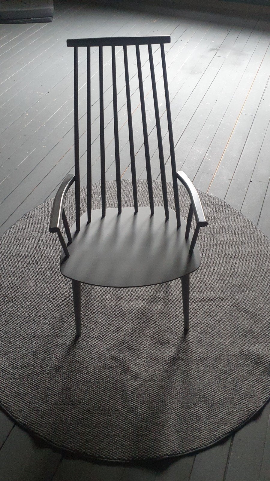 Nieuw grijs rond vloerkleed, laagpolig met antislip, 160cm, Ophalen of Verzenden, Nieuw, Rond