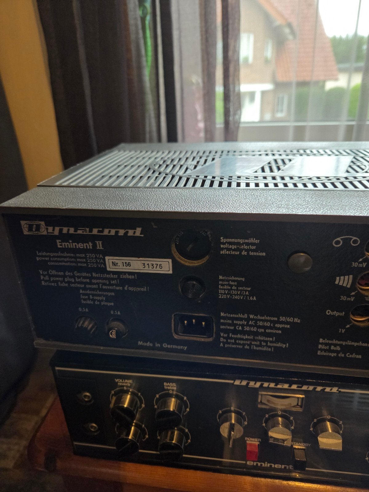 Dynacord Eminent 2 vintage versterker, Overige merken, Ophalen of Verzenden, 60 tot 120 watt, Gebruikt