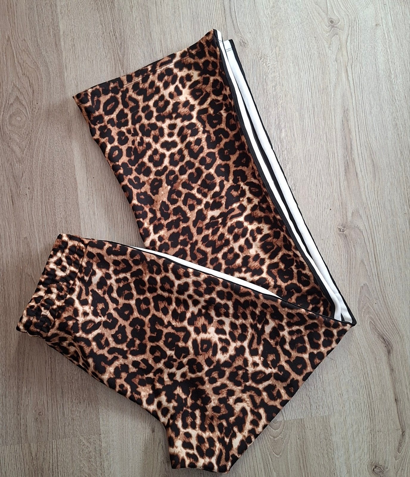 LADIES FASHION Broek bruin zwart print L, Bruin, Maat 42/44 (L), Nieuw, Lang