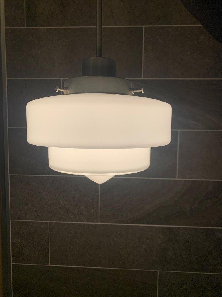 Gispen hanglamp art deco, Huis en Inrichting, Ophalen, Nieuw, Glas, Minder dan 50 cm