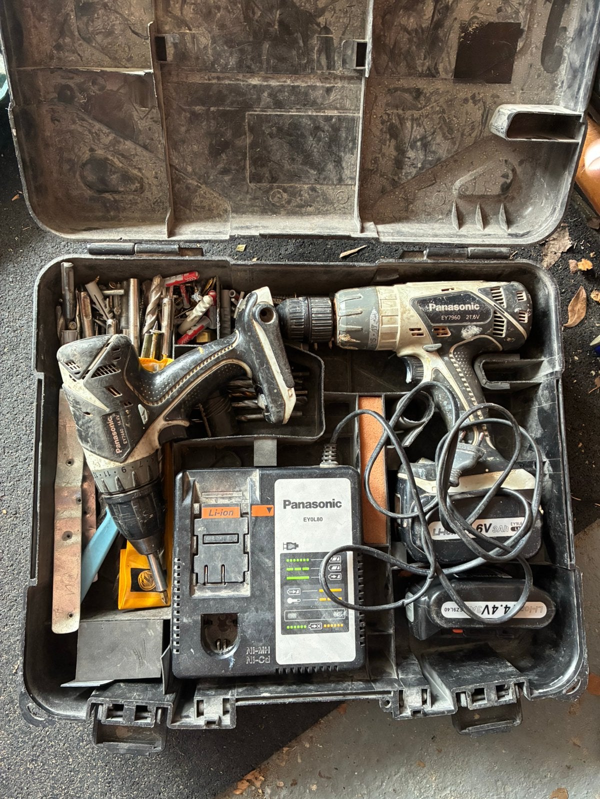 Panasonic EY 7960 LN2S Accu Klopboormachine 21.6V, Ophalen, Boor- en Schroefmachine, Klopboormechanisme, Gebruikt