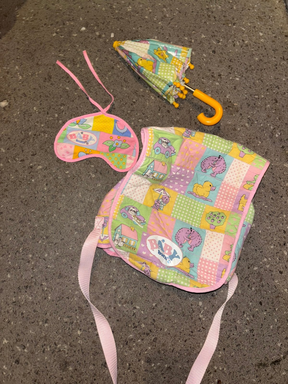 Baby Born Luiertas, Paraplu & Helm Set, Overige merken, Overige typen, Meerkleurig, Extra vakken