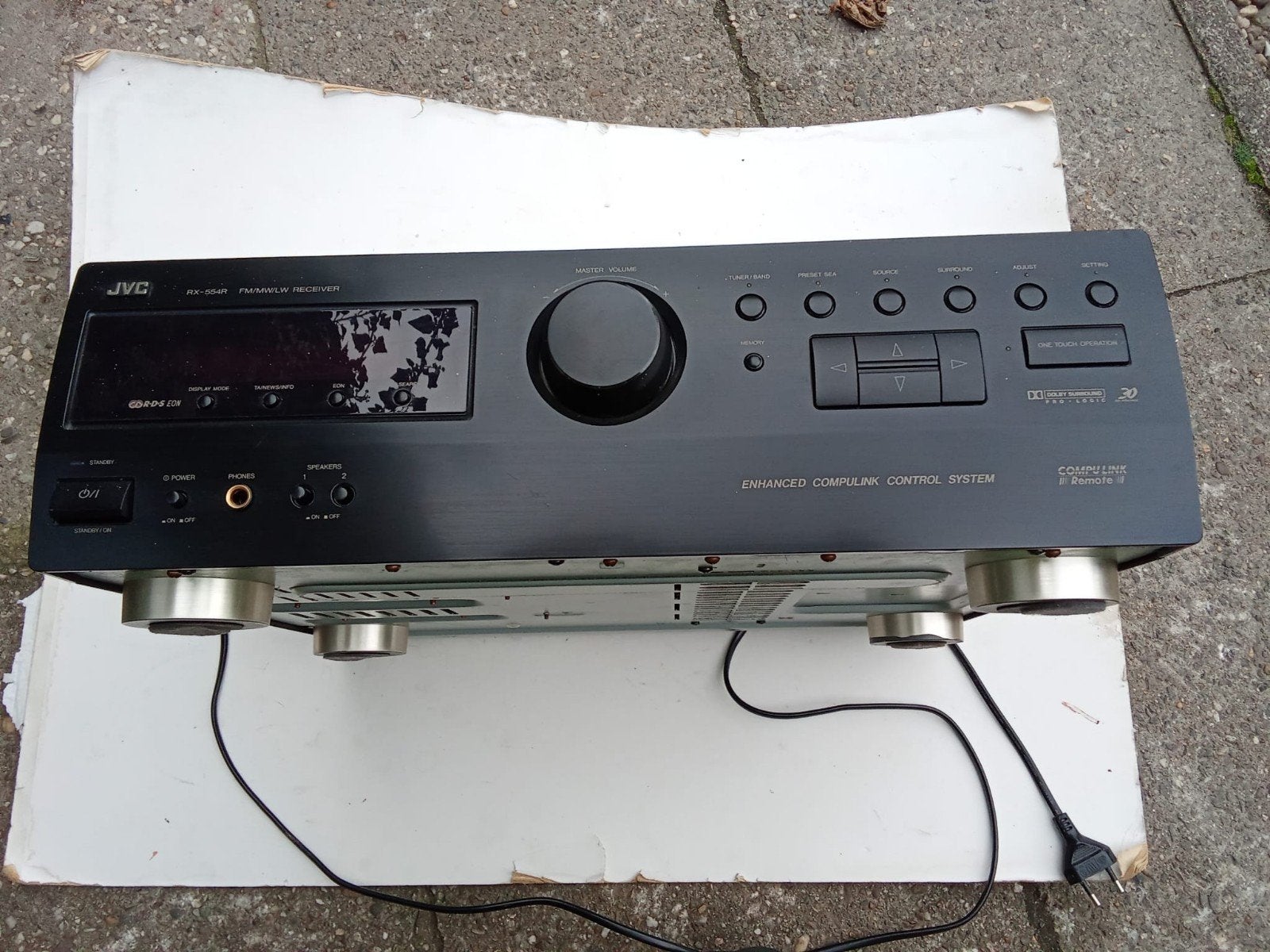JVC RX-554RBK Stereo Receiver - Goed Functionerend, Ophalen of Verzenden, Gebruikt, Stereo, JVC