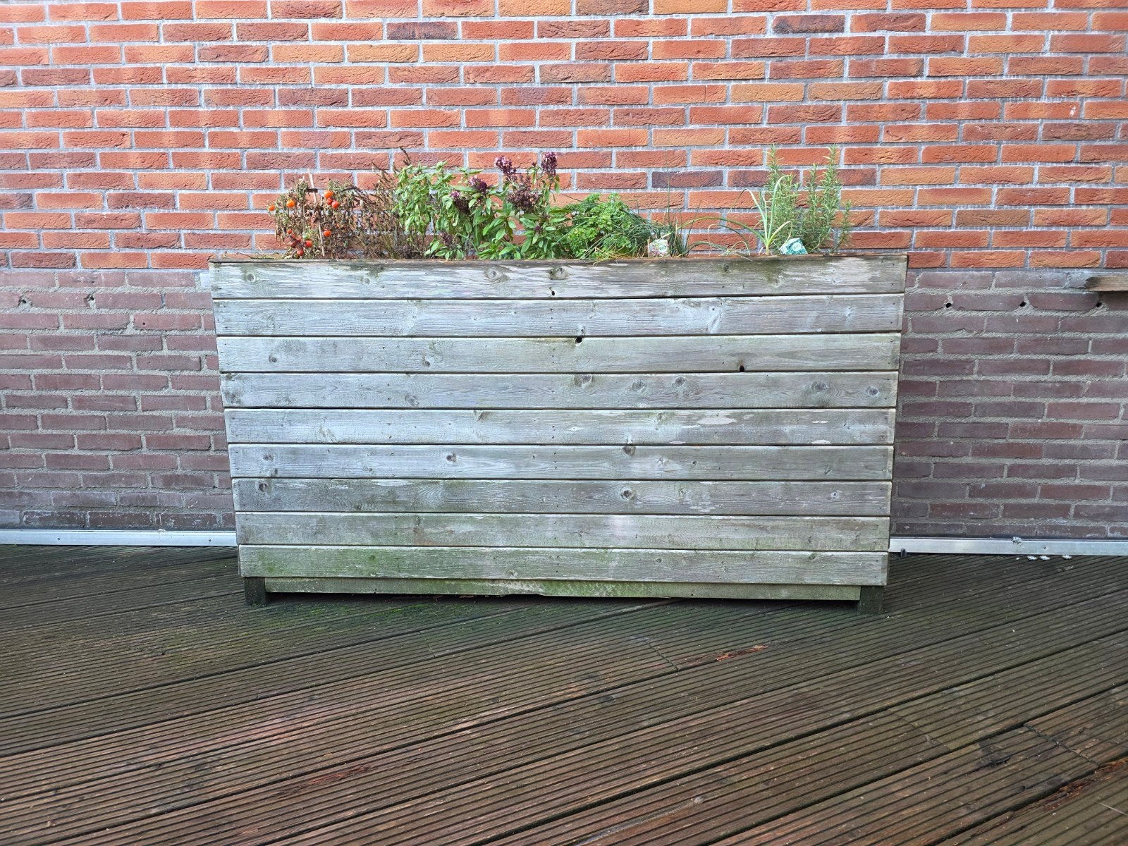 Houten plantenbak voor tuin of balkon, Ophalen, Gebruikt, 100 cm of meer, Balkon