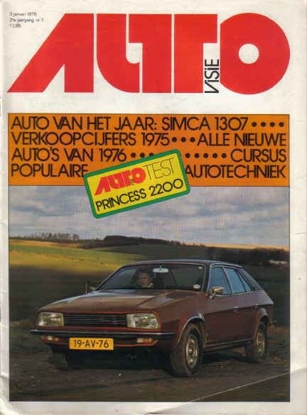 Autovisie 1 1976 : Ford Taunus - Leyland Princess 2200 HLS, Boeken, Auto's | Folders en Tijdschriften, Ophalen of Verzenden, Gelezen