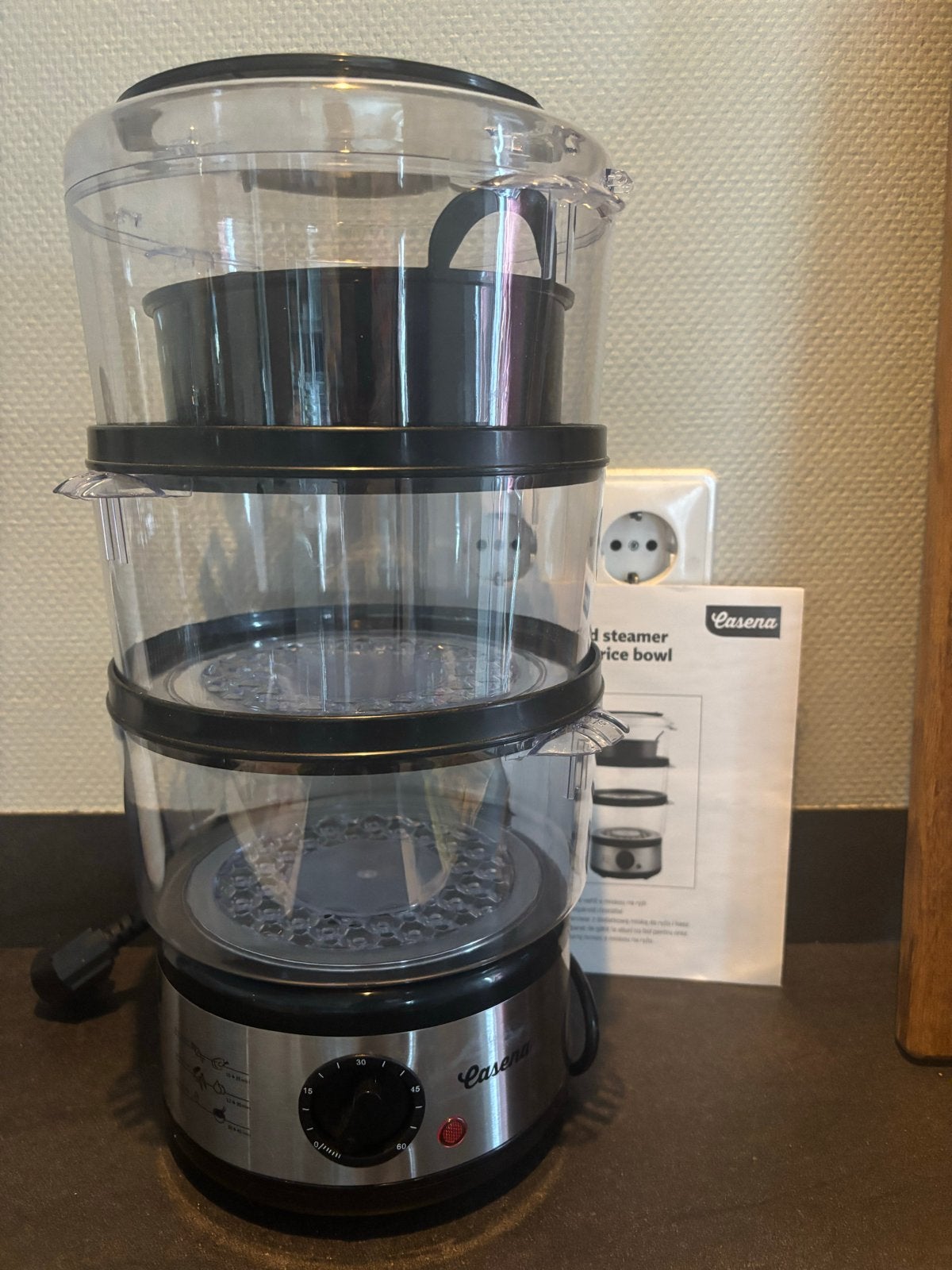Casena Food Steamer met rijstkom - Zo goed als nieuw, Ophalen, Zo goed als nieuw