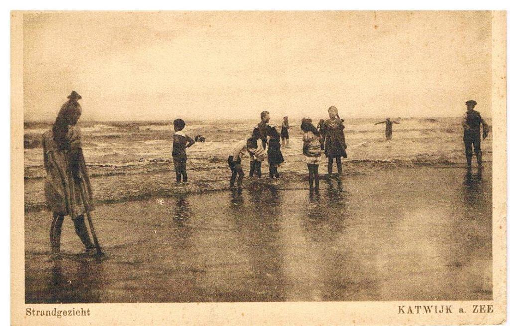 Katwijk aan Zee, strandgezicht, Ophalen of Verzenden, 1920 tot 1940, Gelopen, Zuid-Holland