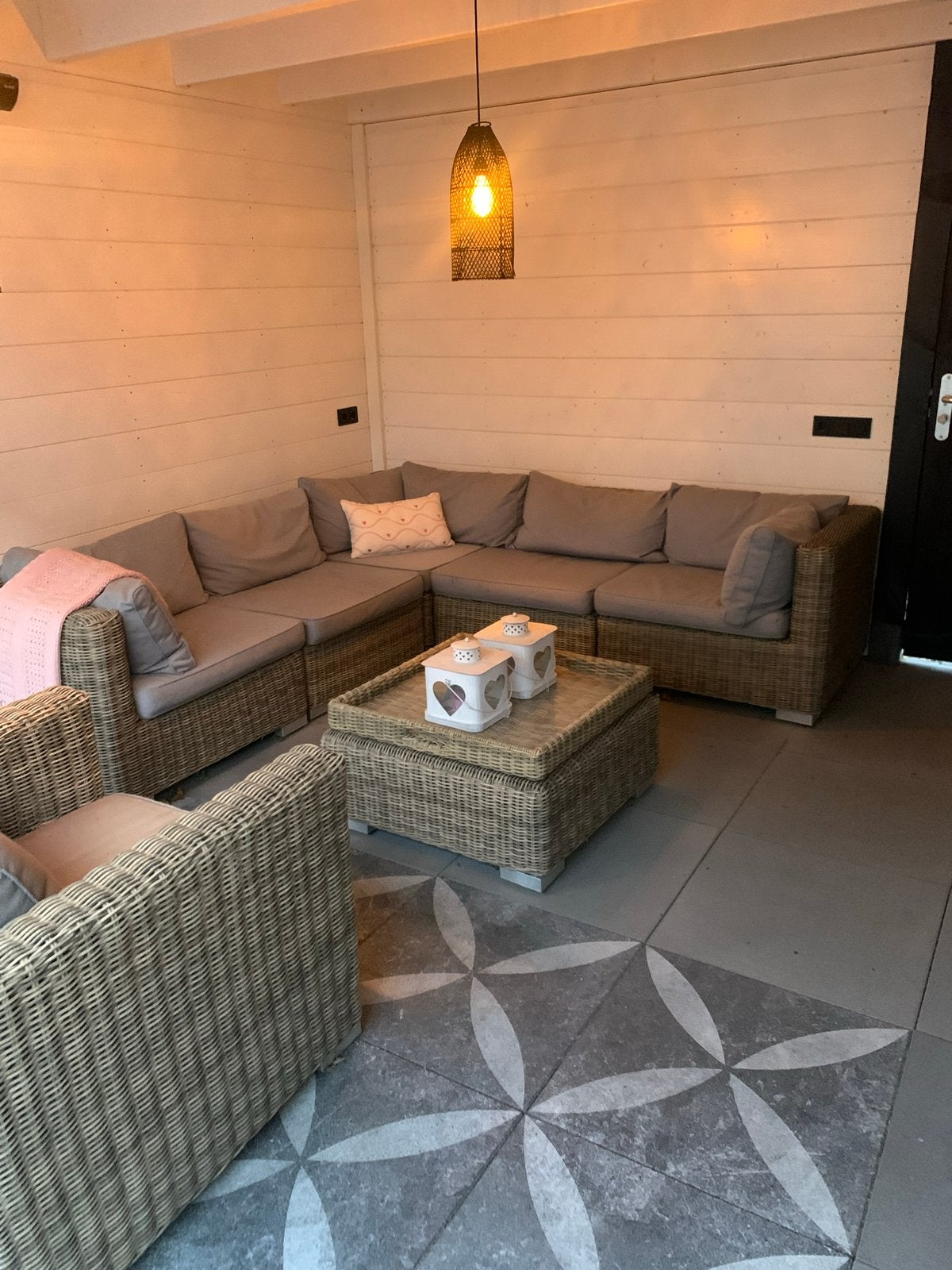 Loungeset 2.50 x 2.50 - Comfortabel en Stijlvol, Ophalen, 5 zitplaatsen, Gebruikt, Loungeset