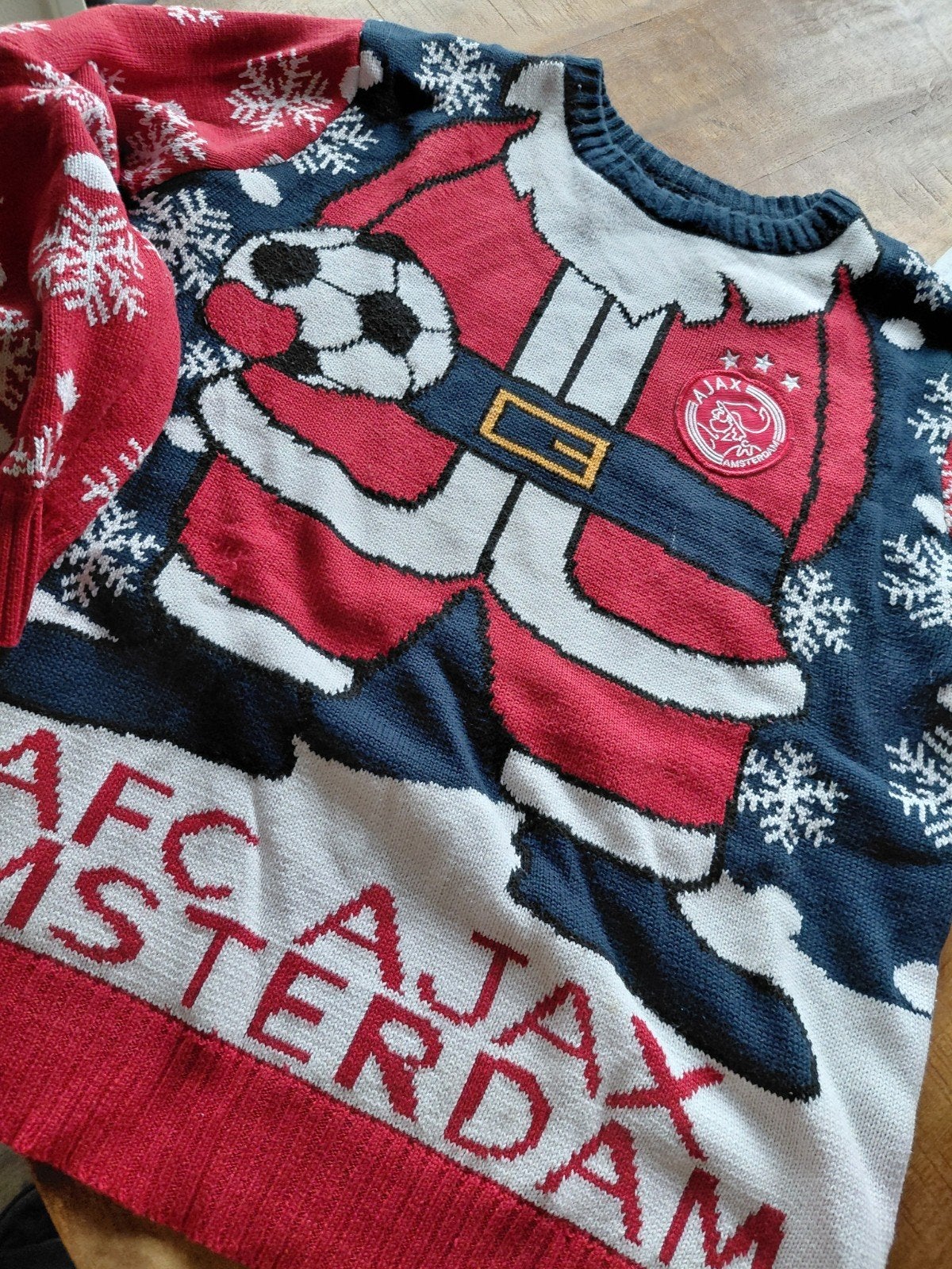 ajax kersttrui, Maat 52/54 (L), Ophalen of Verzenden, Zo goed als nieuw, Ajax