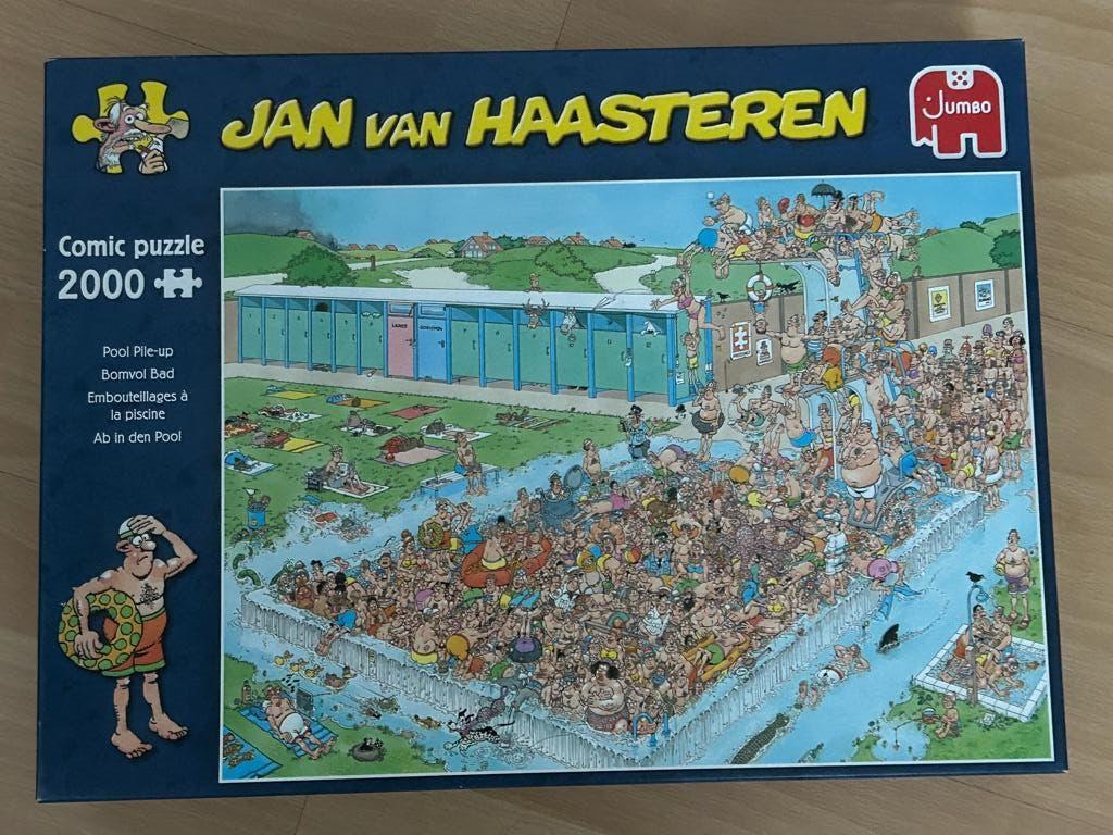 Puzzel Jan van Haasteren " Bomvol bad" 2000 stukjes, Ophalen, Meer dan 1500 stukjes, Gebruikt, Legpuzzel